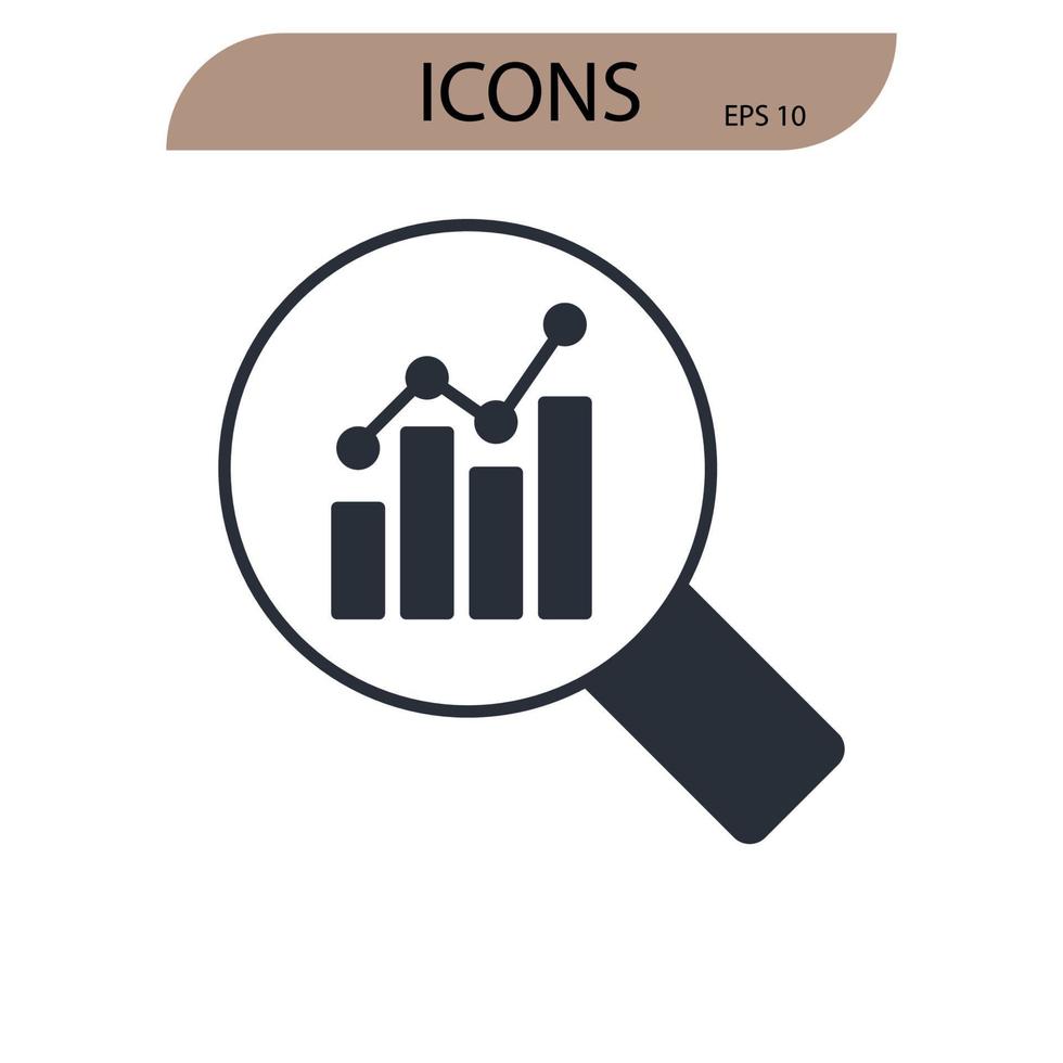 forskning ikoner symbol vektorelement för infographic webben vektor