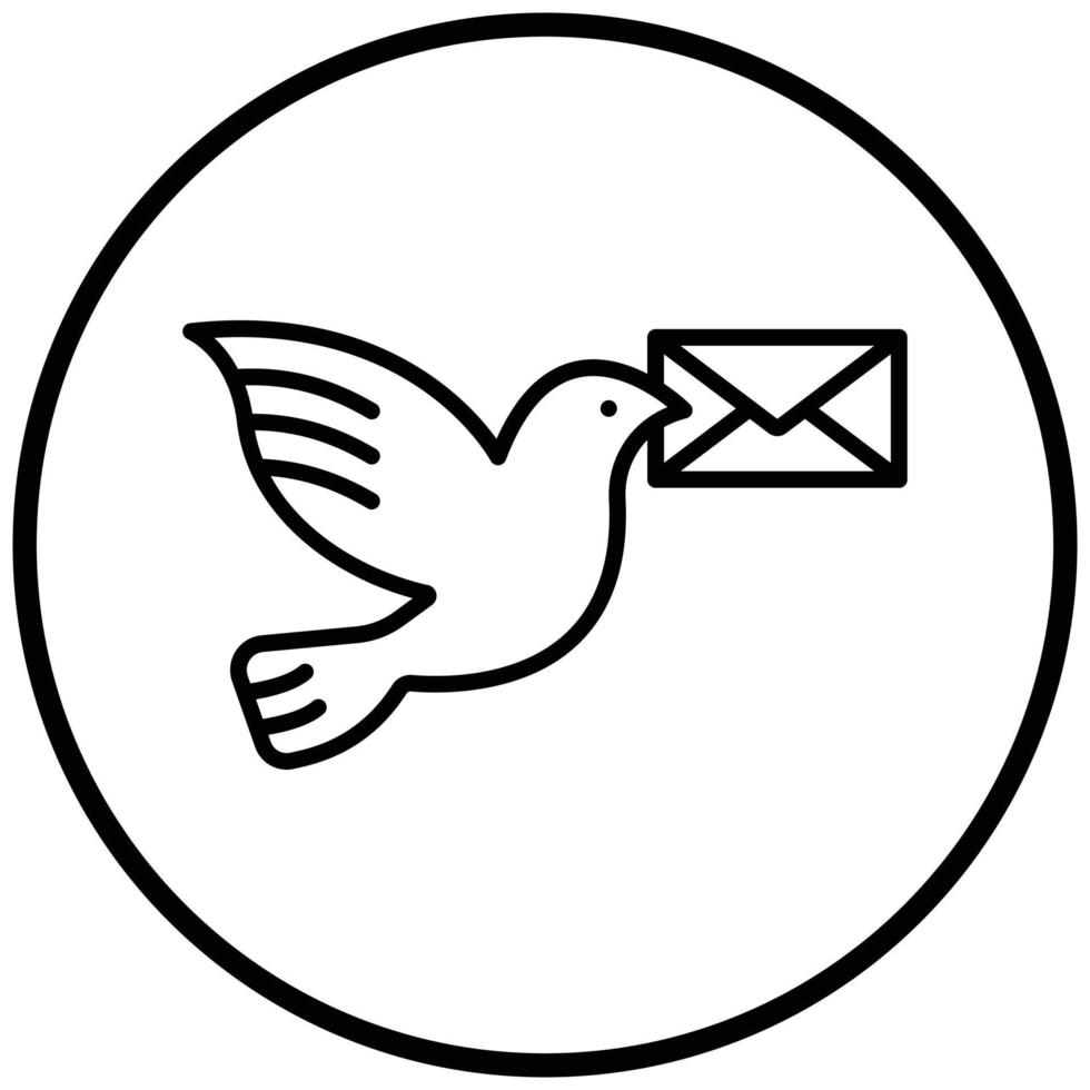 Symbolstil für Taubenpfosten vektor