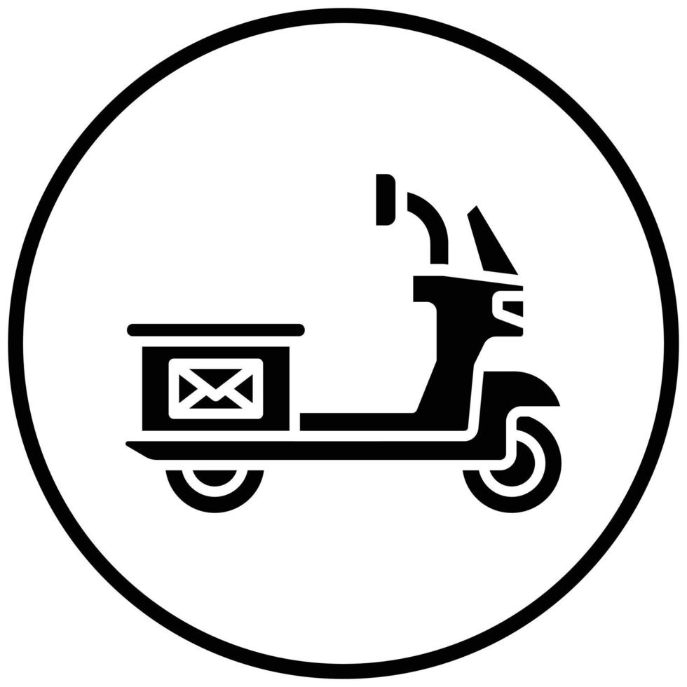 Mail-Bike-Icon-Stil vektor