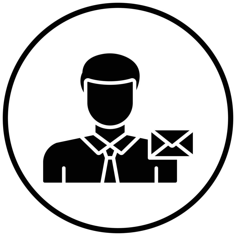 Postangestellter männlicher Symbolstil vektor