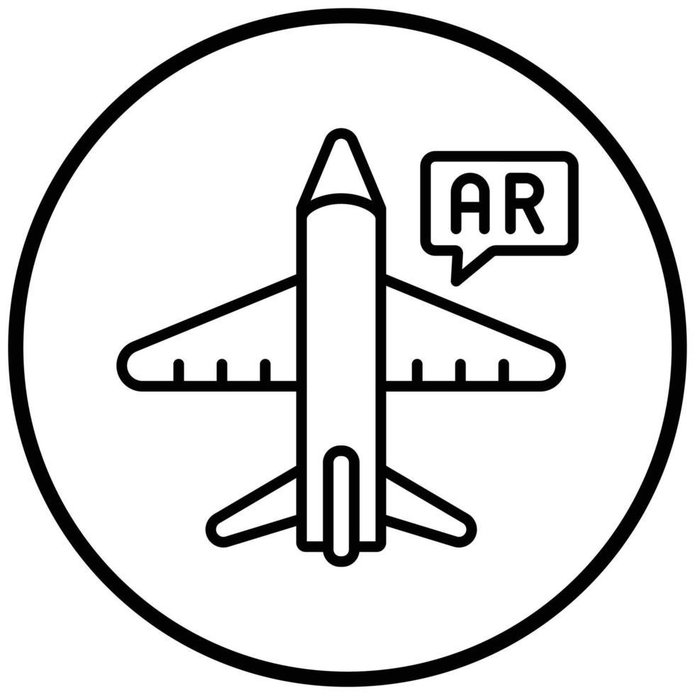 ar-Flugtraining-Icon-Stil vektor