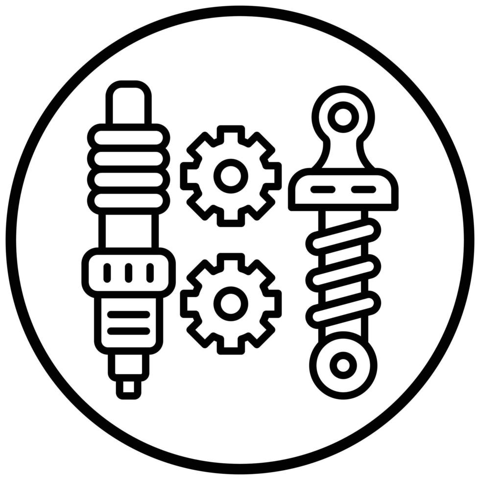 Symbolstil für Autoteile vektor