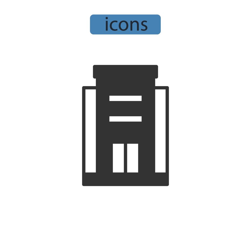 hotell ikoner symbol vektorelement för infographic webben vektor