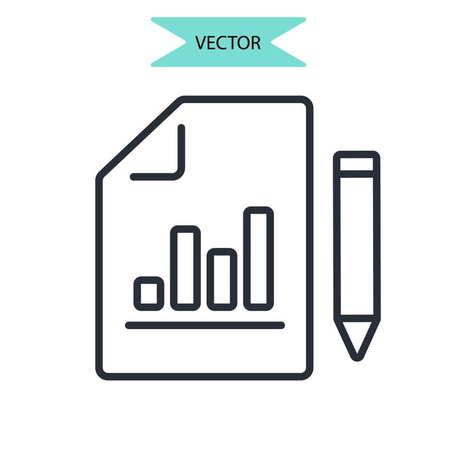 Symbole für die Konkurrenzanalyse symbolisieren Vektorelemente für das Infografik-Web vektor