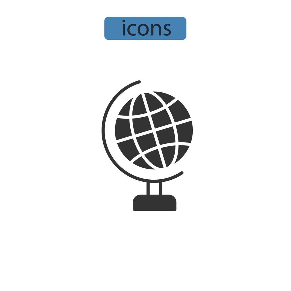 globe ikoner symbol vektor element för infographic webben