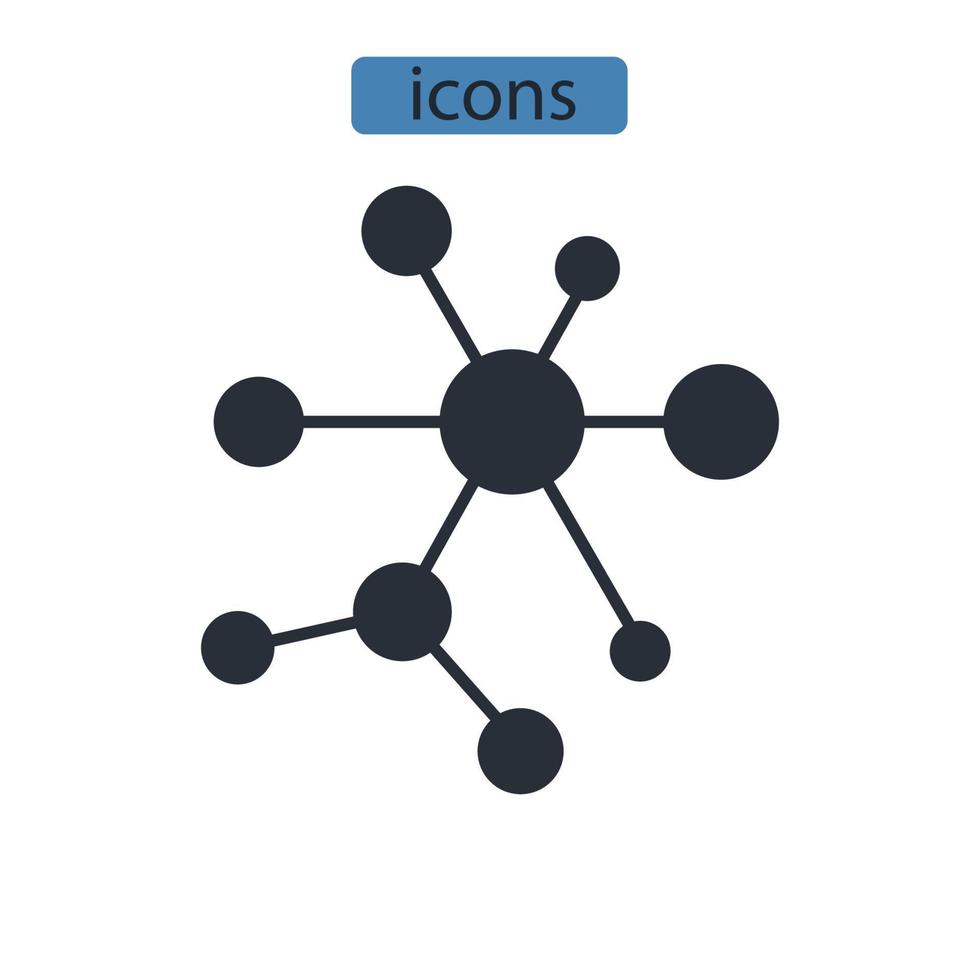 Netzwerksymbole symbolen Vektorelemente für das Infografik-Web vektor