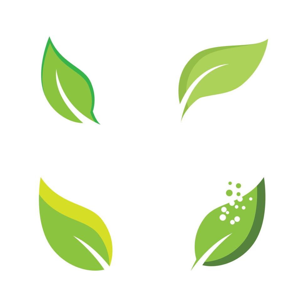 gröna blad illustration natur logotyp design vektor