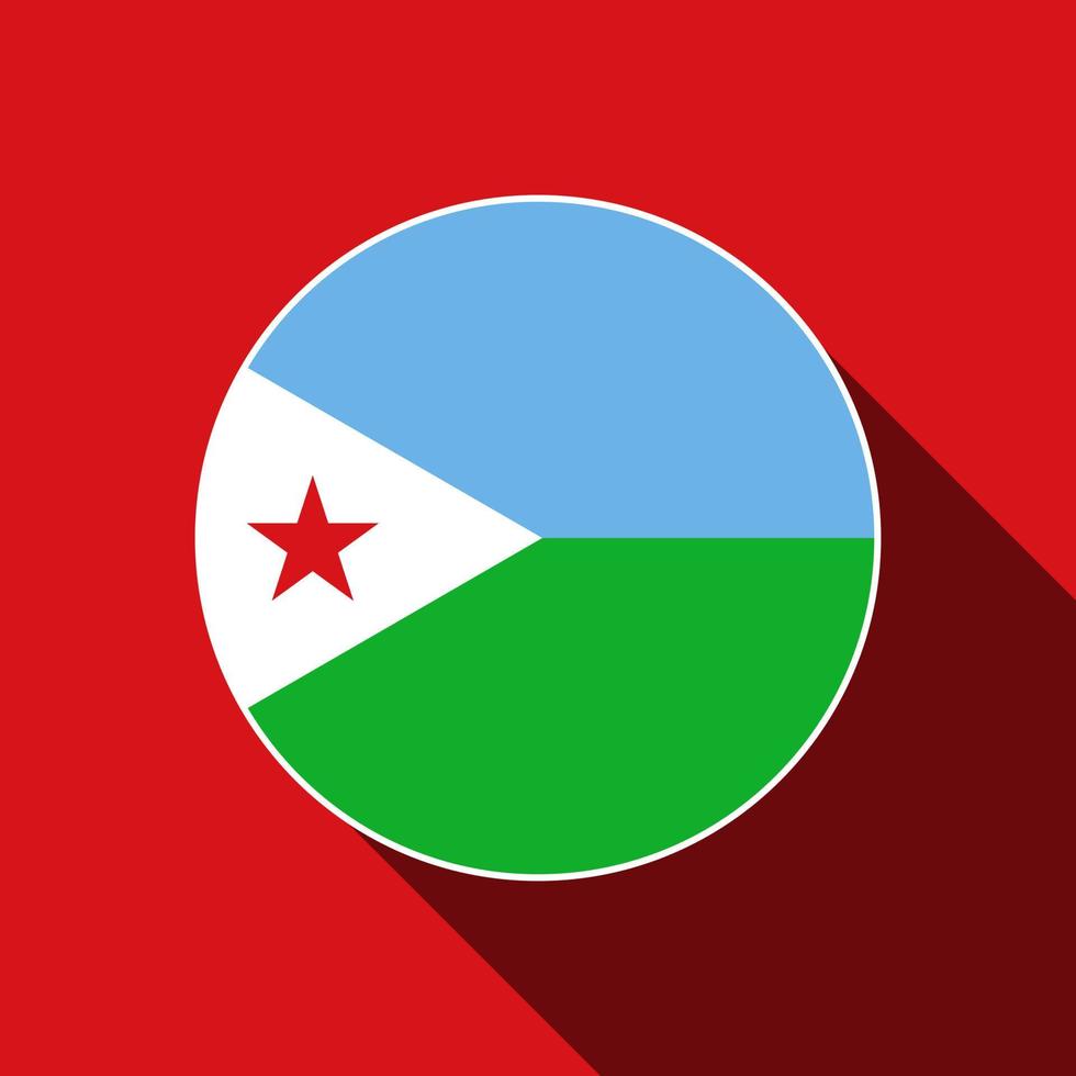 landet djibouti. djiboutis flagga. vektor illustration.