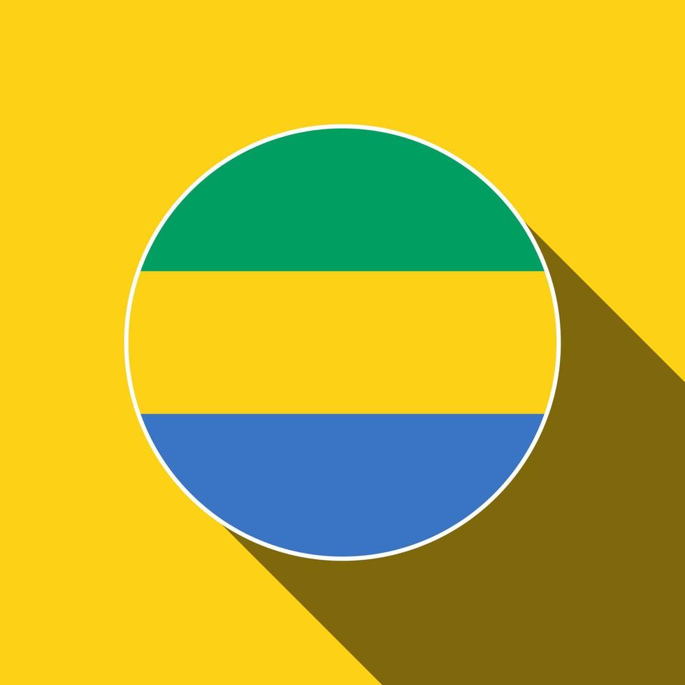 landet gabon. gabon flagga. vektor illustration.