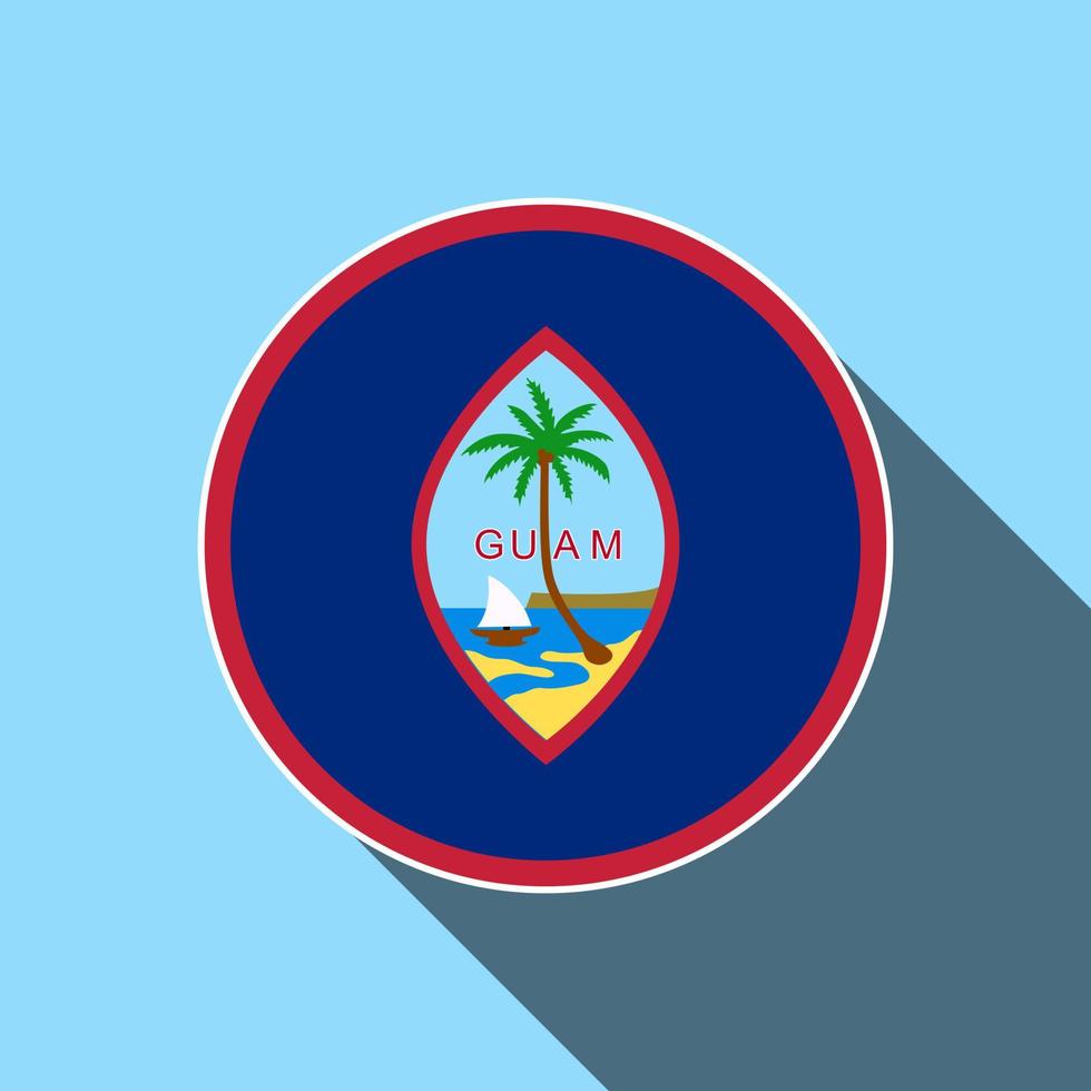 Land Guam. Guam-Flagge. Vektor-Illustration. vektor