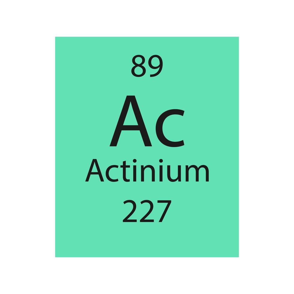 Actinium-Symbol. chemisches Element des Periodensystems. Vektor-Illustration. vektor