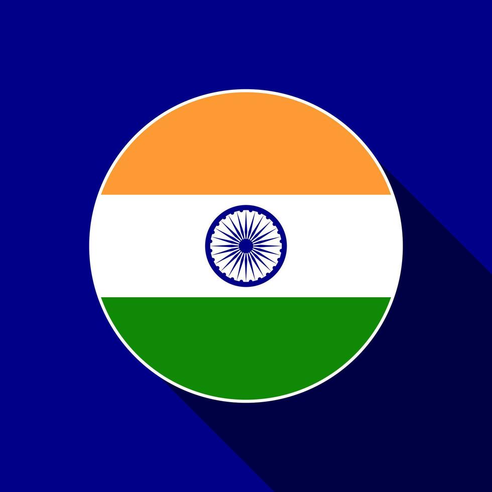 landet Indien. Indiens flagga. vektor illustration.