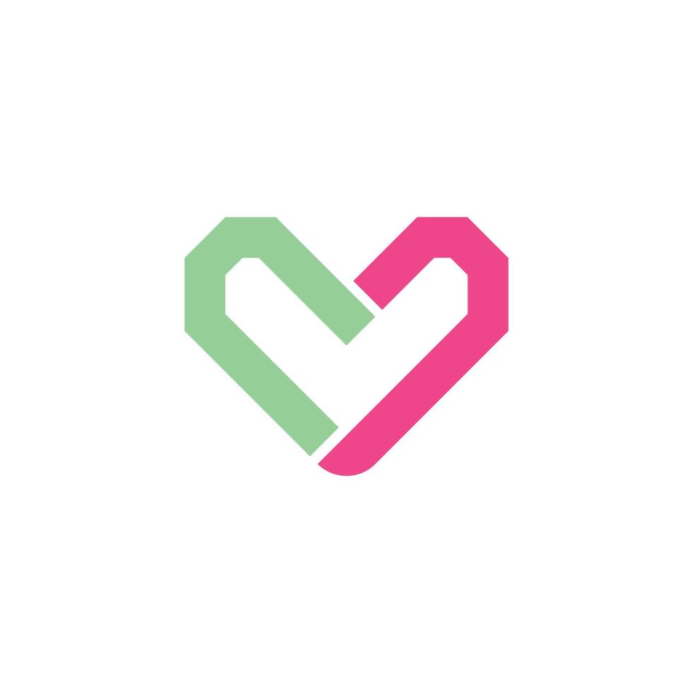 kärlek logotyp ikon illustration mall vektor