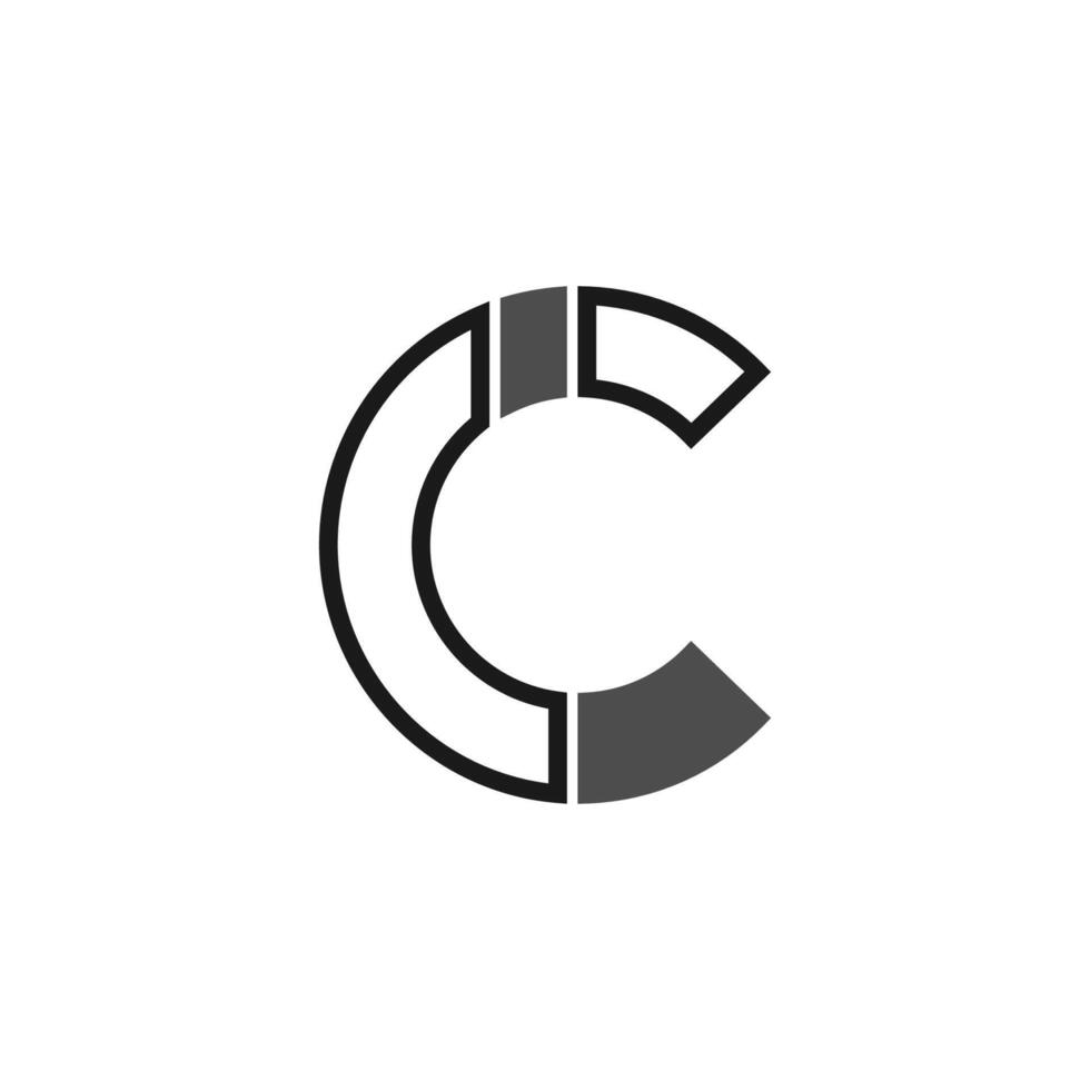 bokstaven c ikon logotyp design illustration mall vektor