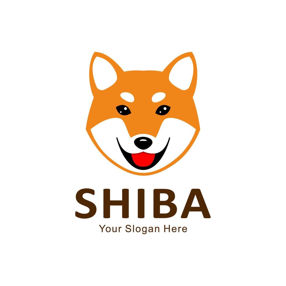 shiba inu logotyp vektor