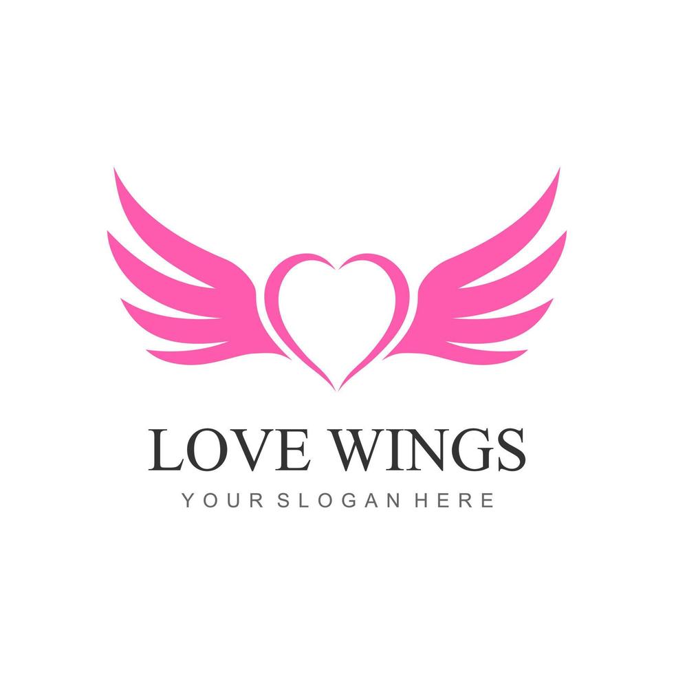 love wings logotyp vektor