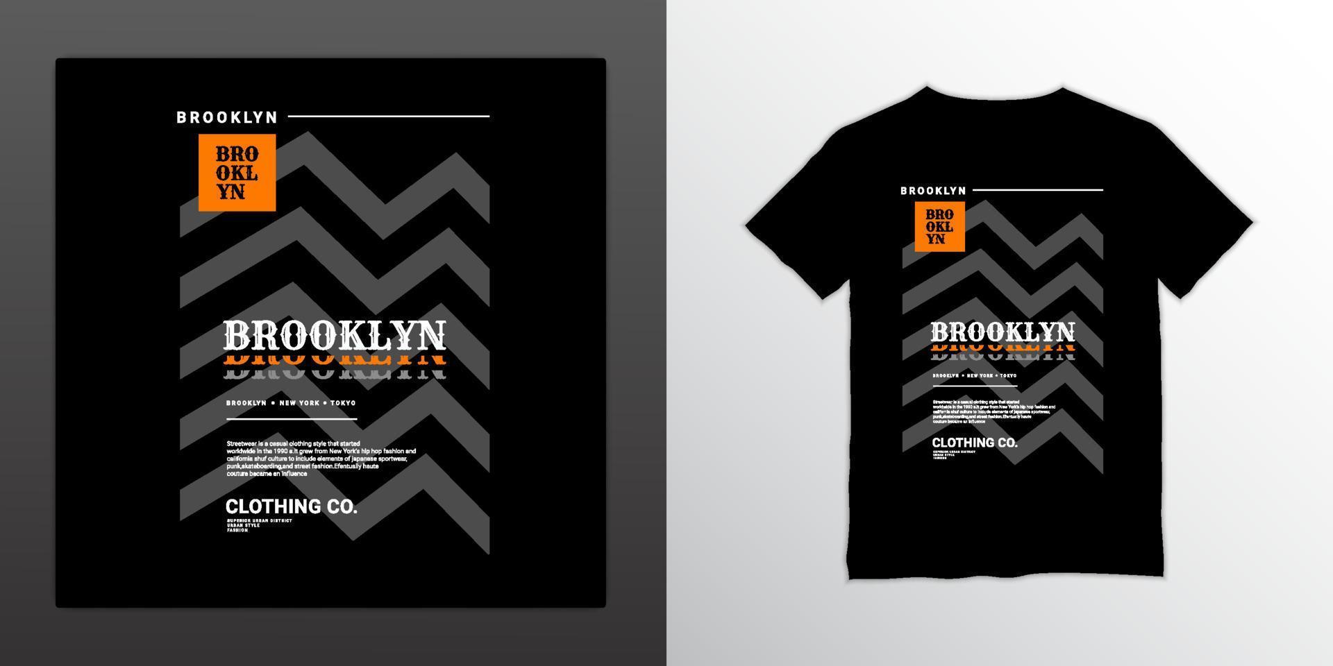 brooklyn skrivdesign, lämplig för screentryck av t-shirts, kläder, jackor och andra vektor