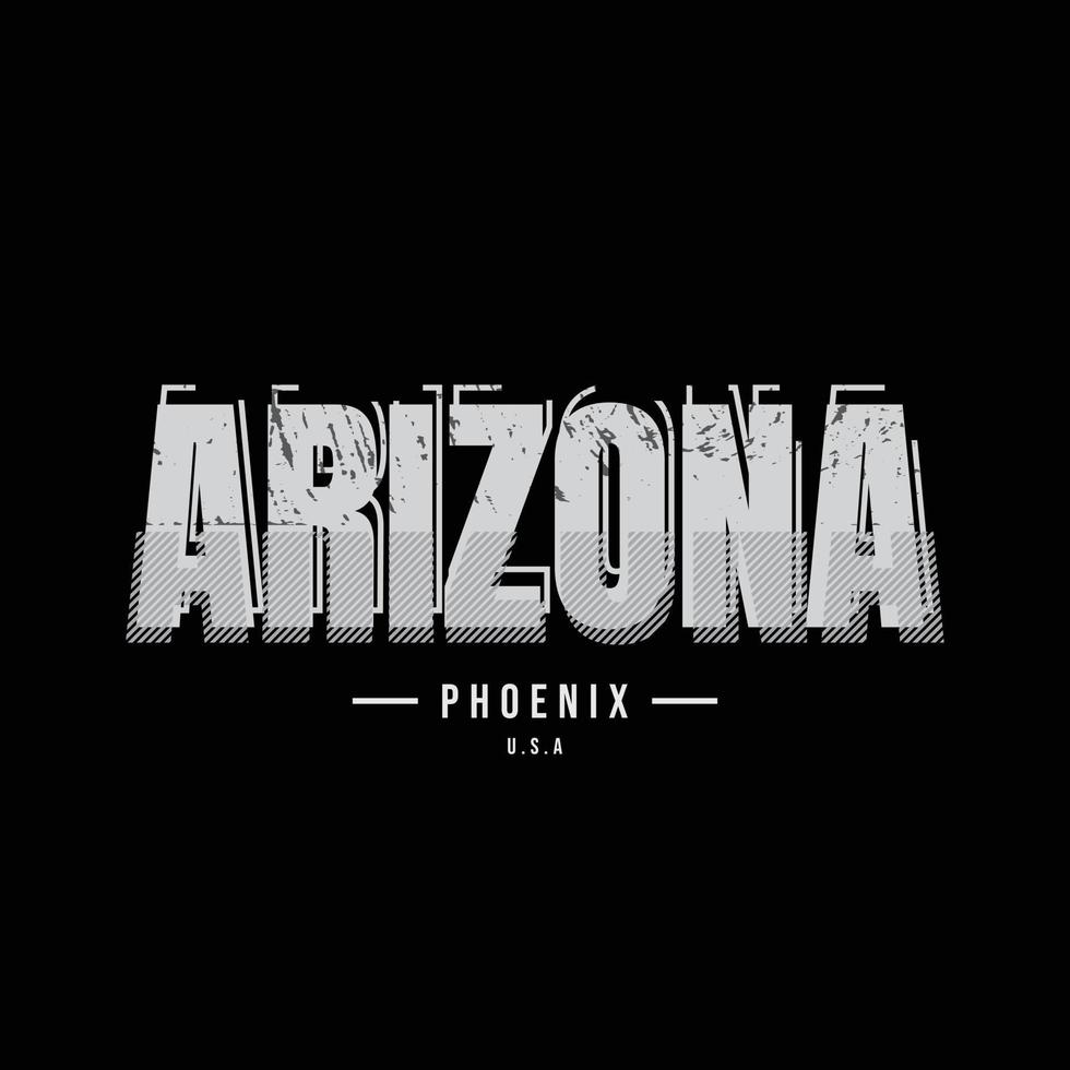 Arizona T-Shirt und Bekleidungsdesign vektor