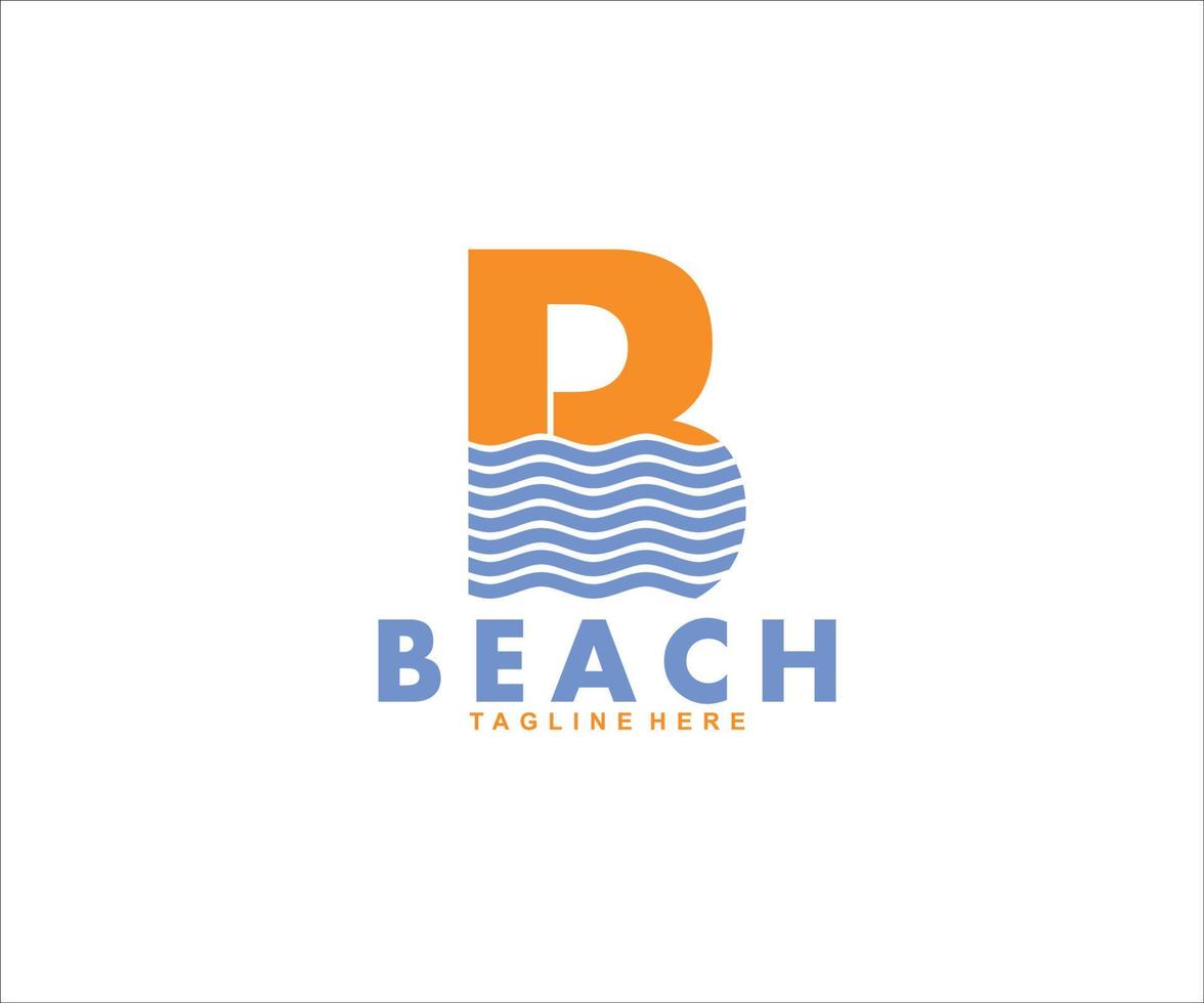 Buchstabe b-Logo-Design vektor