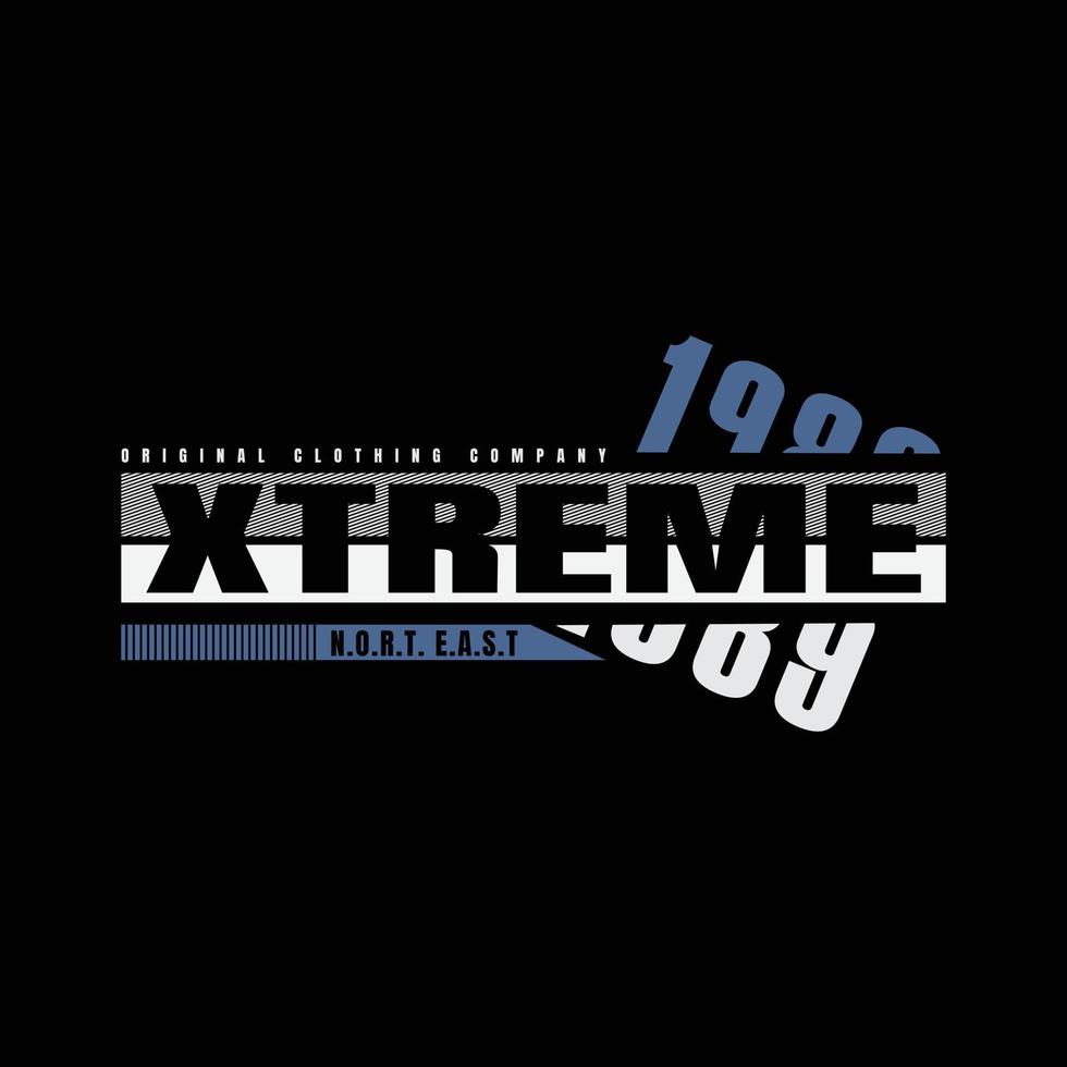 xtreme T-Shirt- und Bekleidungsdesign vektor