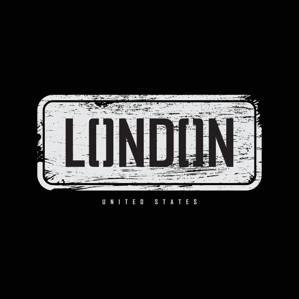 london t-shirt och kläddesign vektor