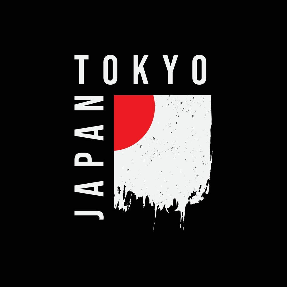 tokyo grafisk t-shirt och kläddesign vektor