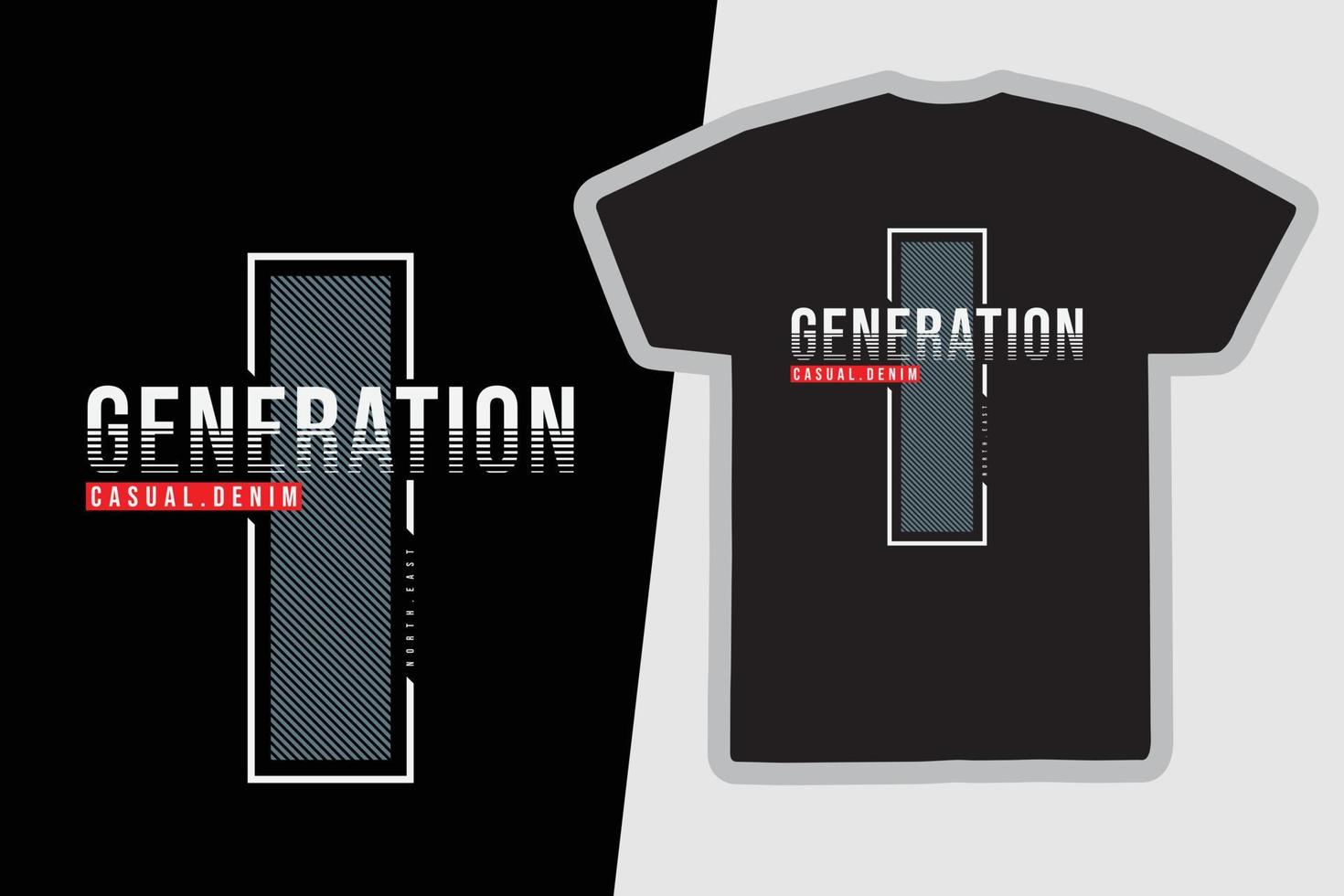 ledargenerationens typografislogan för tryckt t-shirtdesign vektor