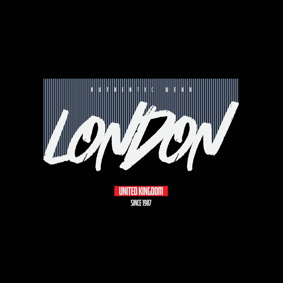 london t-shirt und bekleidungsdesign vektor