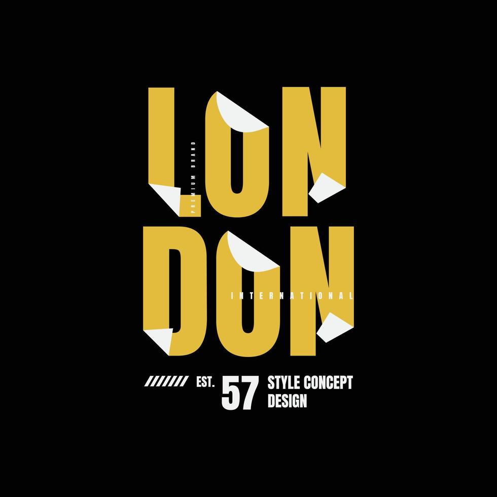 london t-shirt och kläddesign vektor