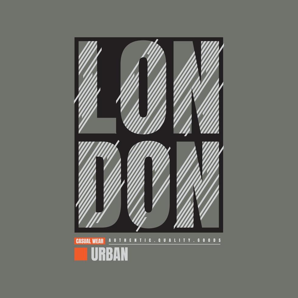 london t-shirt und bekleidungsdesign vektor