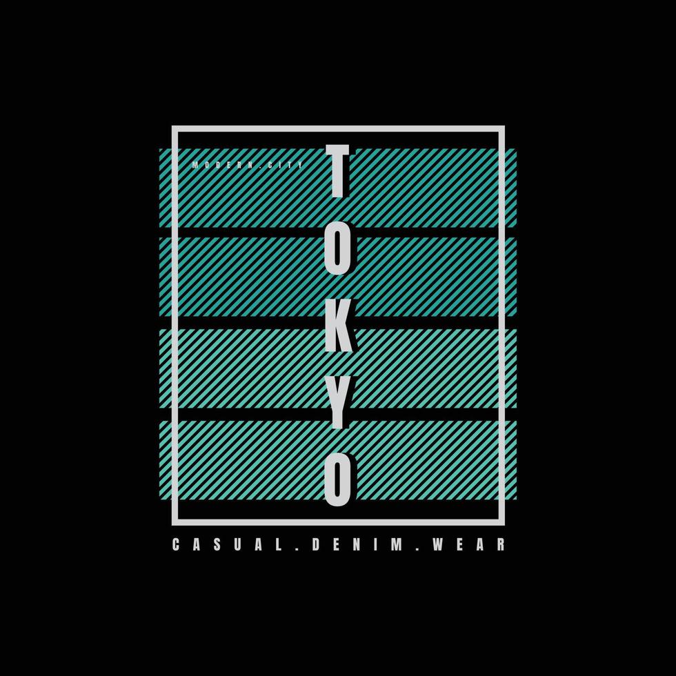 tokyo grafisk t-shirt och kläddesign vektor