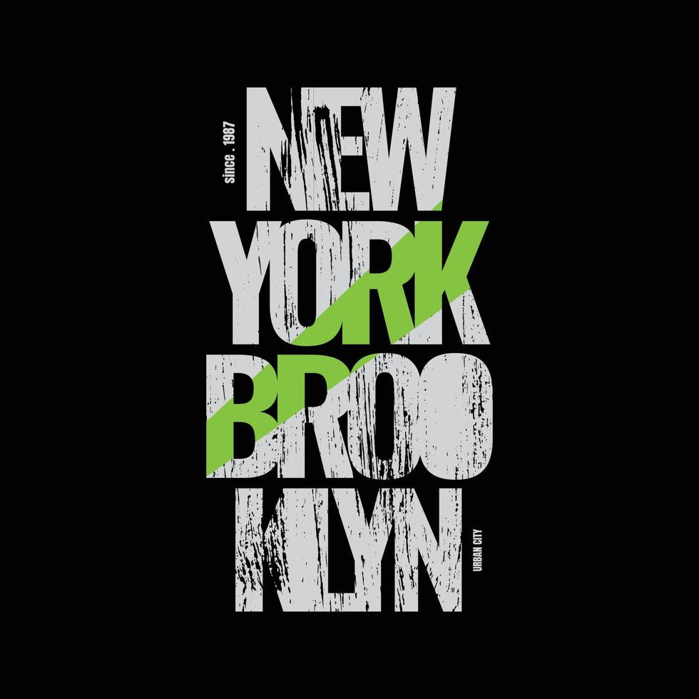 New York Brooklyn Typografie T-Shirt und Bekleidungsdesign vektor