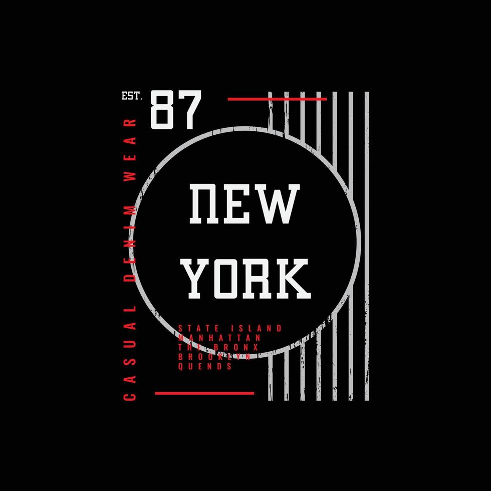 new york brooklyn t-shirt och kläddesign vektor