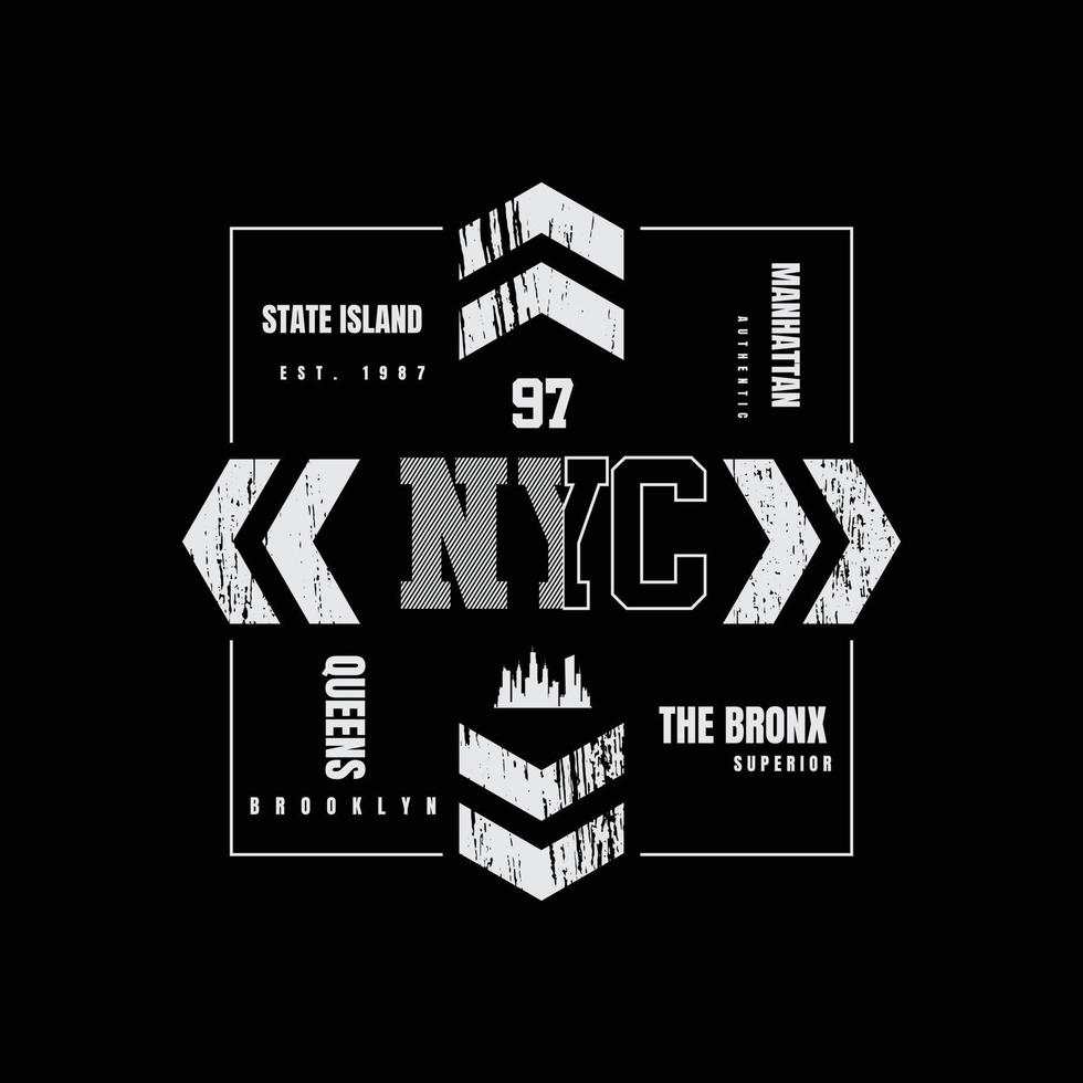 new york brooklyn t-shirt och kläddesign vektor