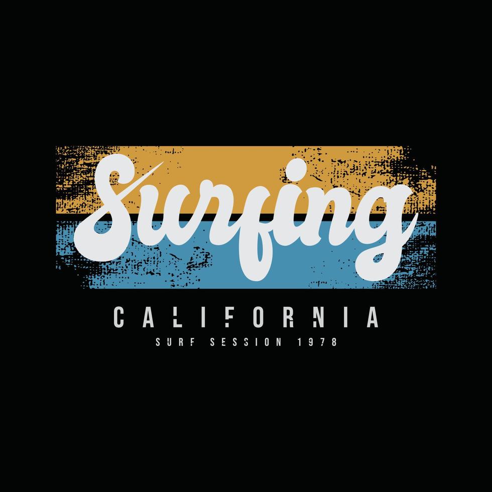 Kalifornien surfa strand illustration typografi. perfekt för t-shirtdesign vektor