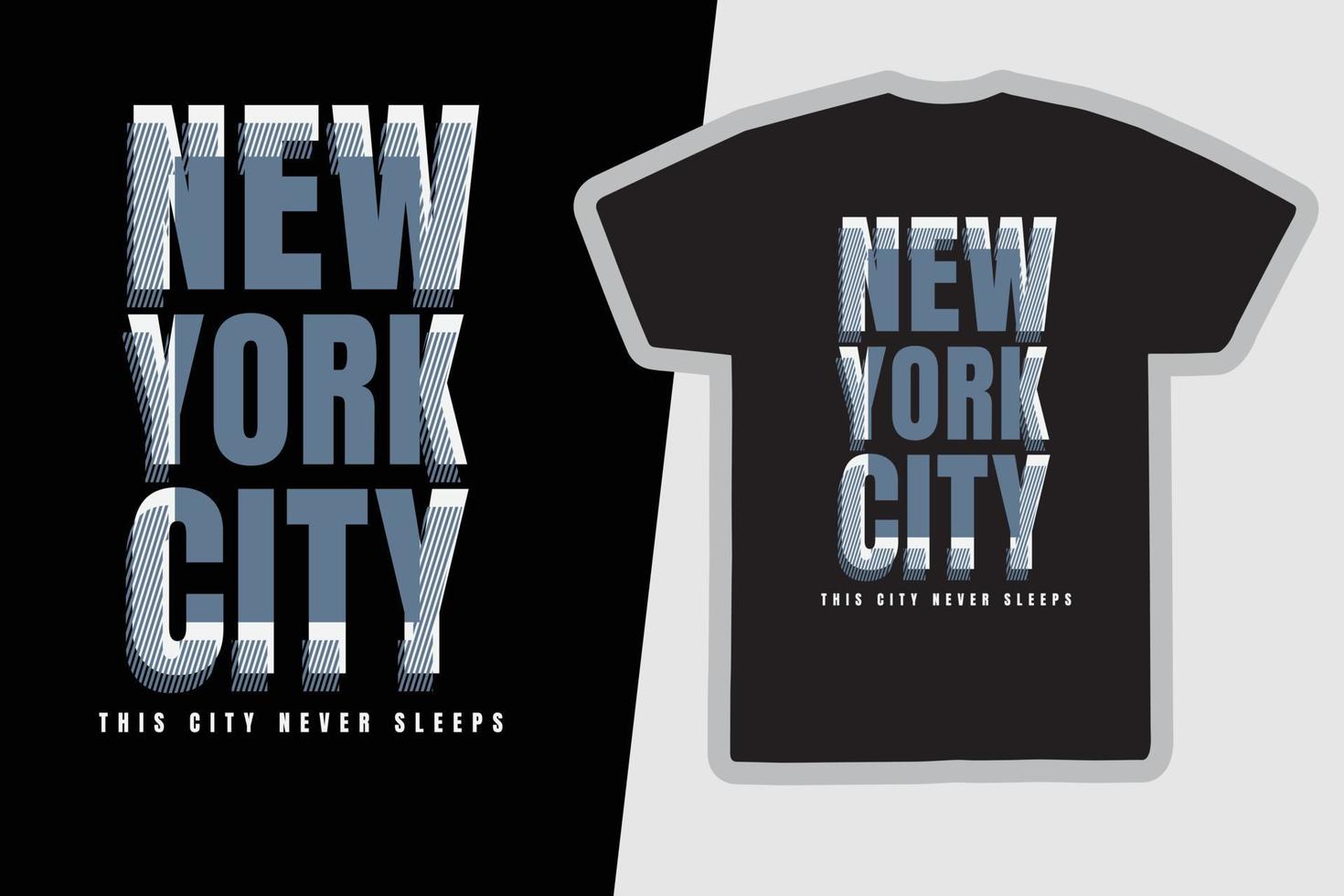 New York City Illustration Typografie Vektor T-Shirt Design