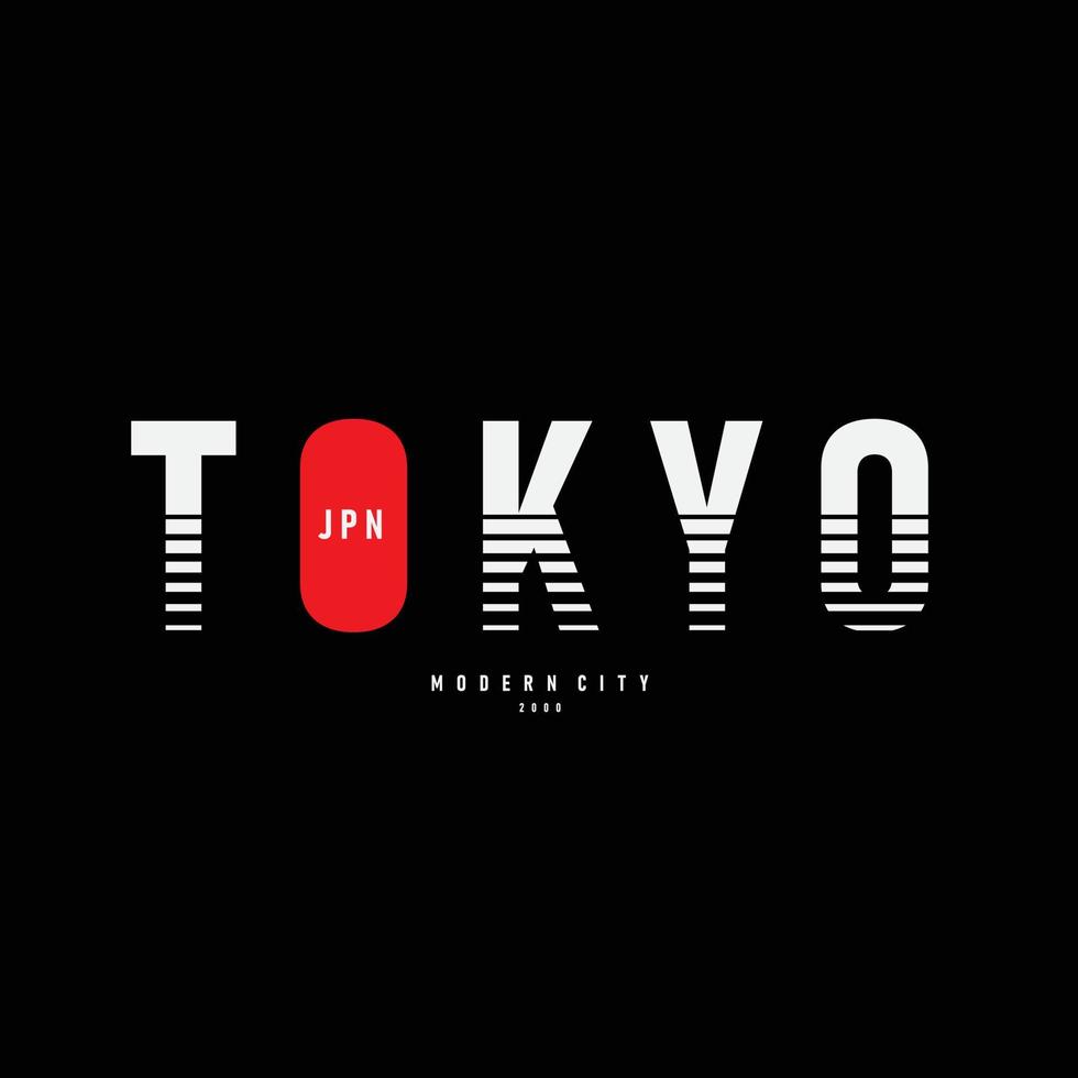 tokyo grafisk t-shirt och kläddesign vektor