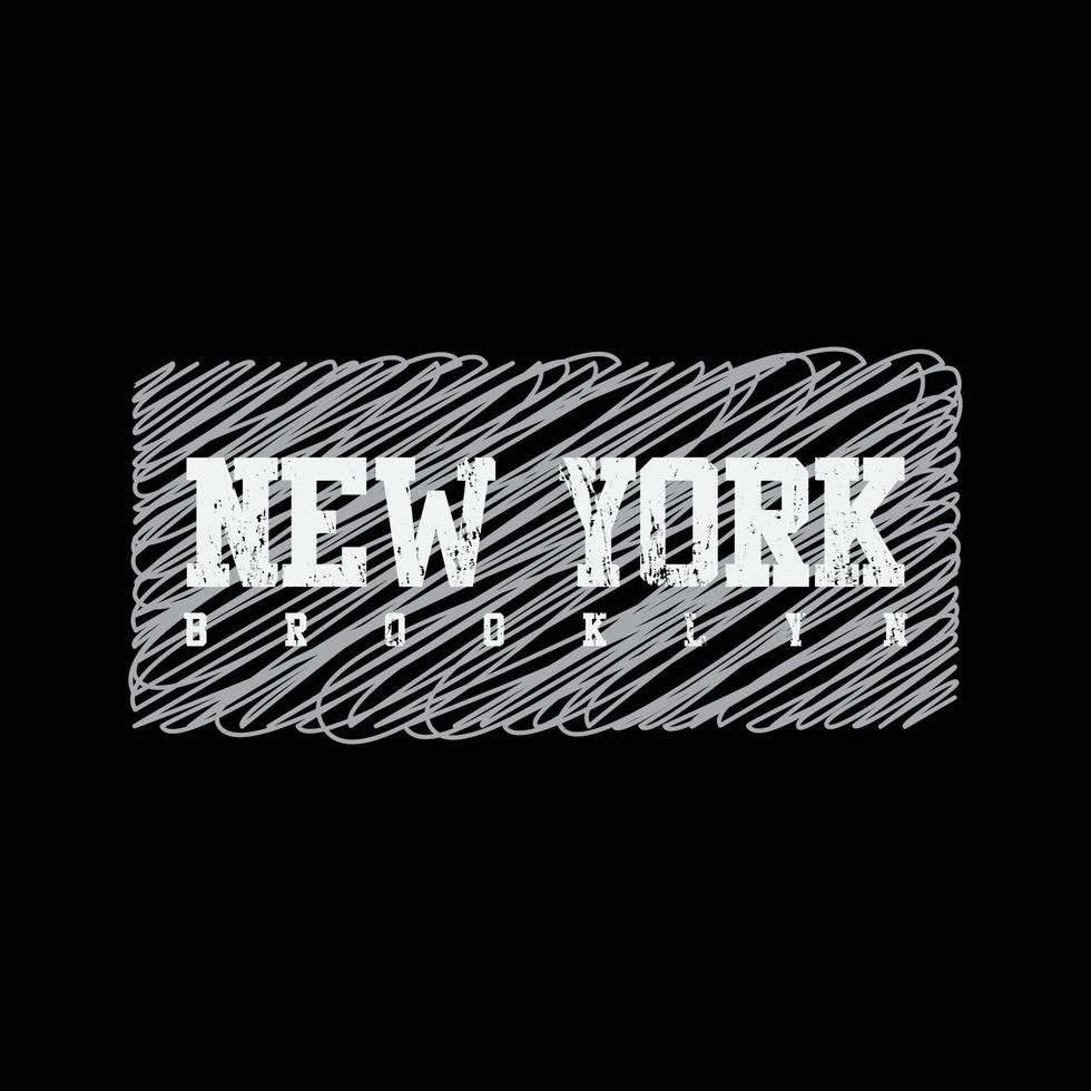 new york brooklyn t-shirt och kläddesign vektor