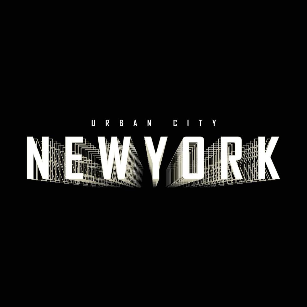 New York Brooklyn Typografie-Vektor-T-Shirt-Design vektor