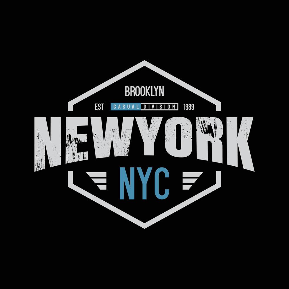 New York Brooklyn T-Shirt und Bekleidungsdesign vektor