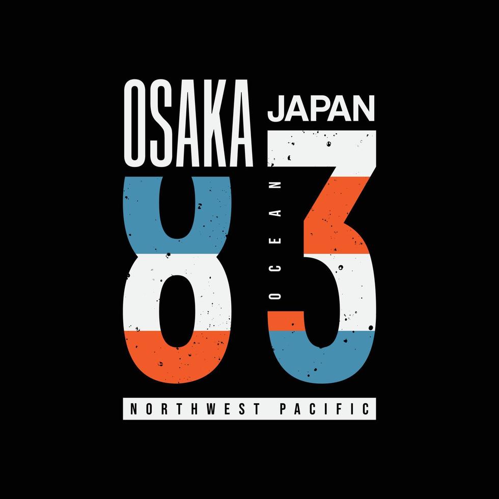 osaka japan t-shirt och kläddesign vektor