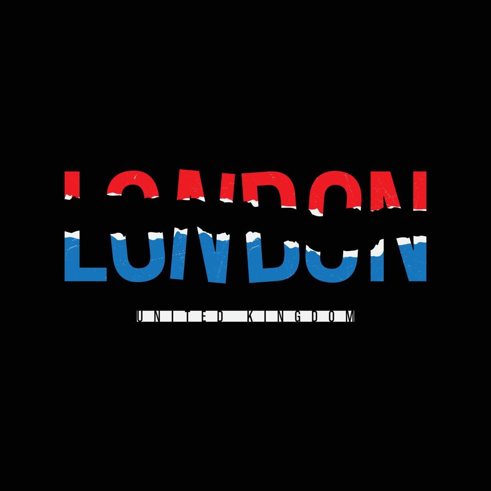 london t-shirt och kläddesign vektor