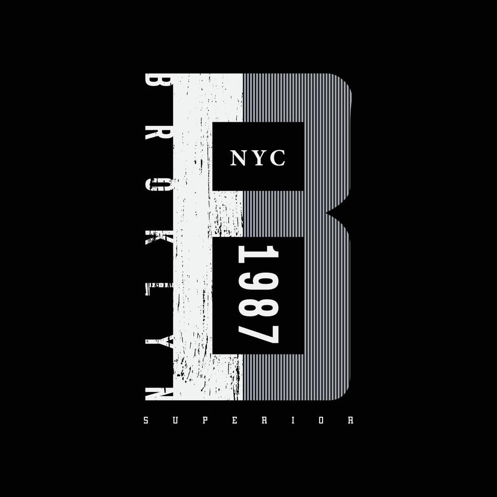 New York Brooklyn T-Shirt und Bekleidungsdesign vektor