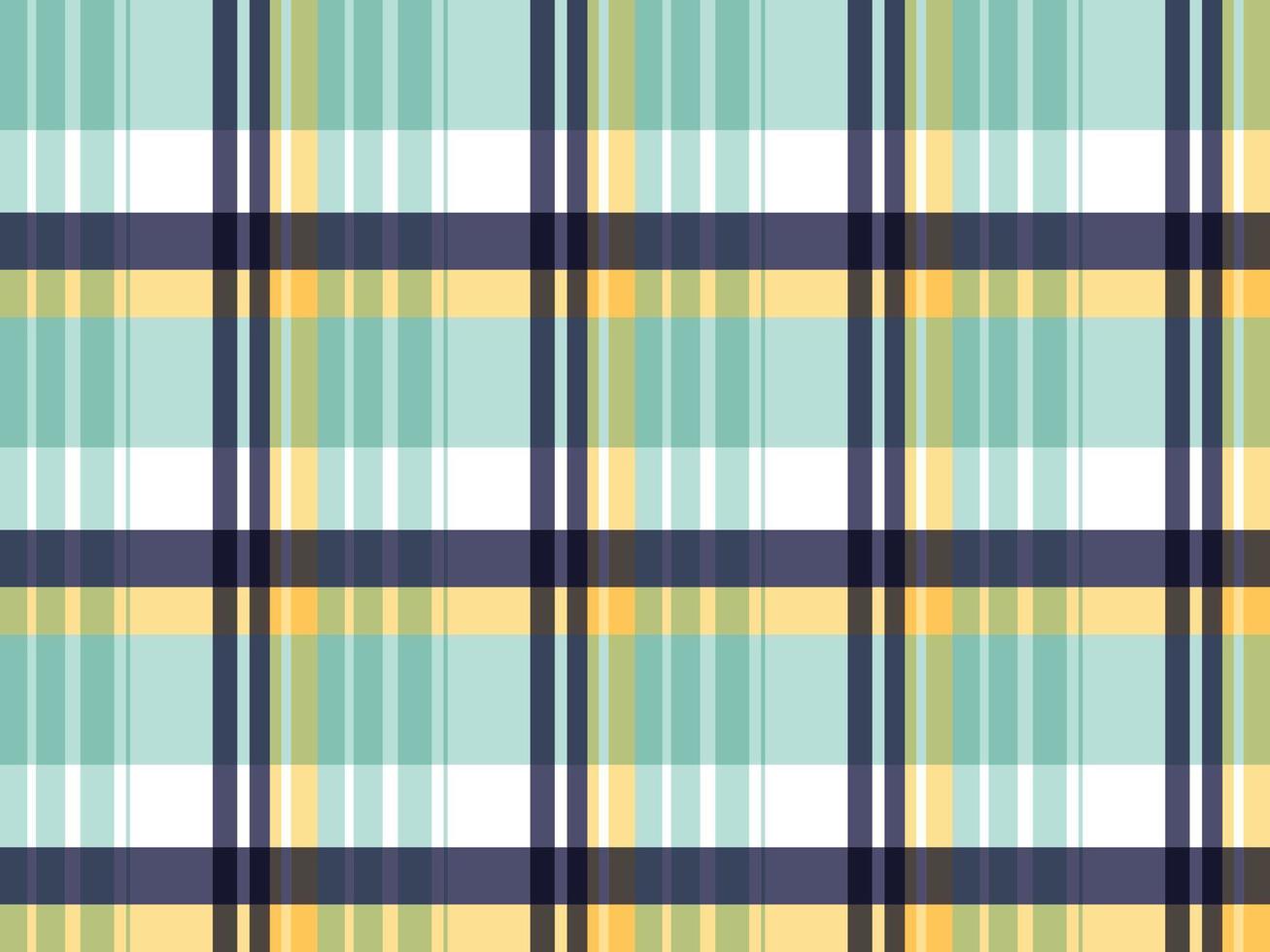 Madras-Karo im Retro-Irland im klassischen Stil Schottland in Pastellfarben Ein Muster mit bunten Streifen unterschiedlicher Dicke, die sich kreuzen, um ungleichmäßige Karos zu erzeugen. Wird normalerweise für Hemden verwendet. vektor