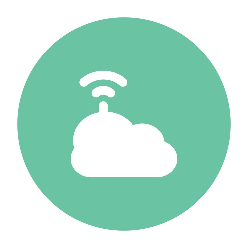 trendige WLAN-Cloud vektor