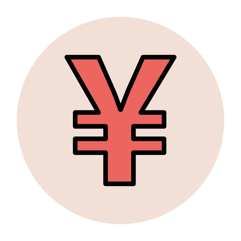 trendiges Yen-Zeichen vektor