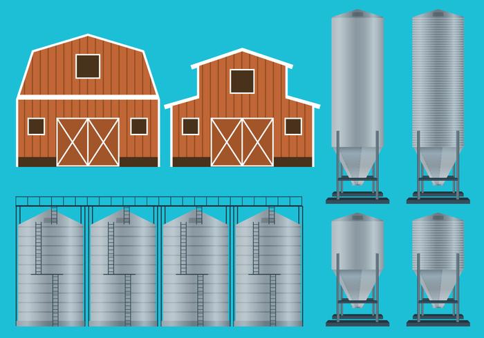 Bauernhof-Container-Vektoren vektor