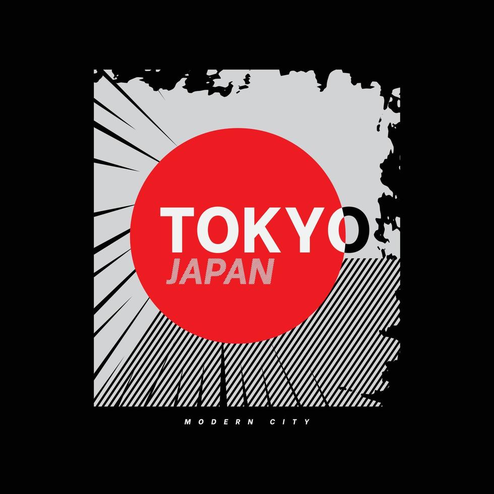 tokyo grafisk t-shirt och kläddesign vektor