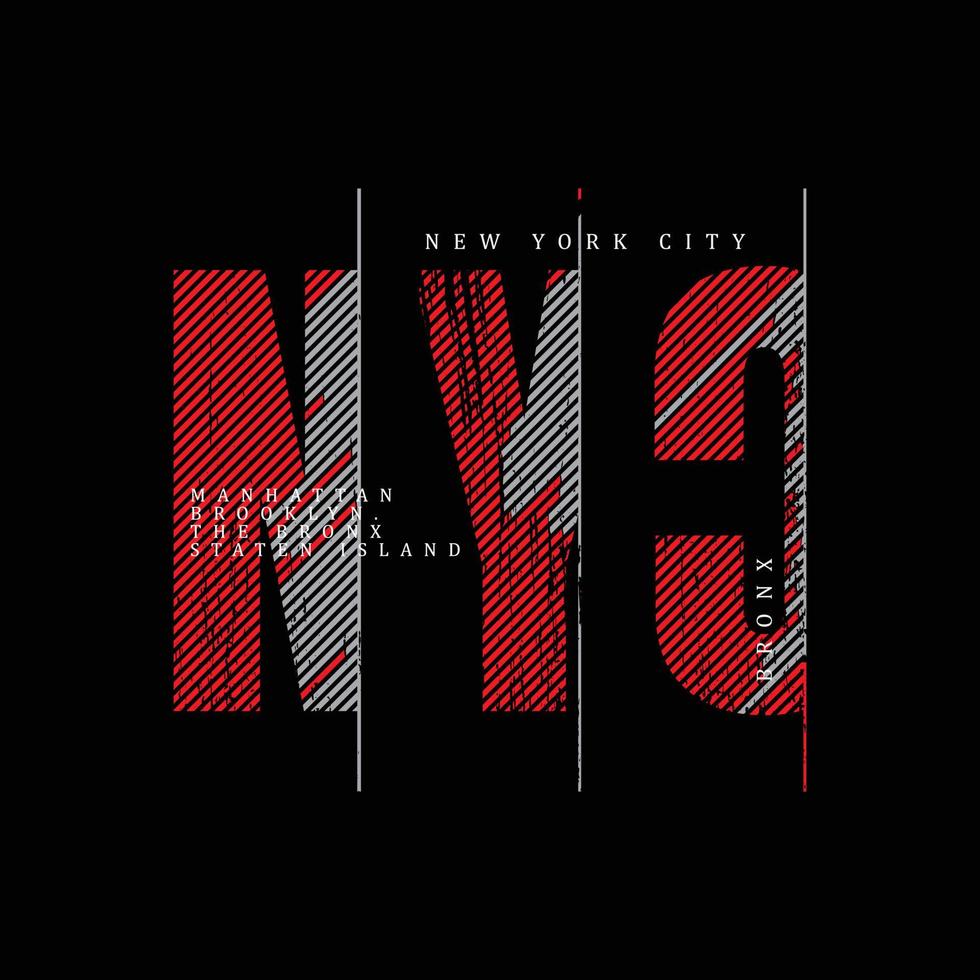 New York Brooklyn Typografie T-Shirt und Bekleidungsdesign vektor