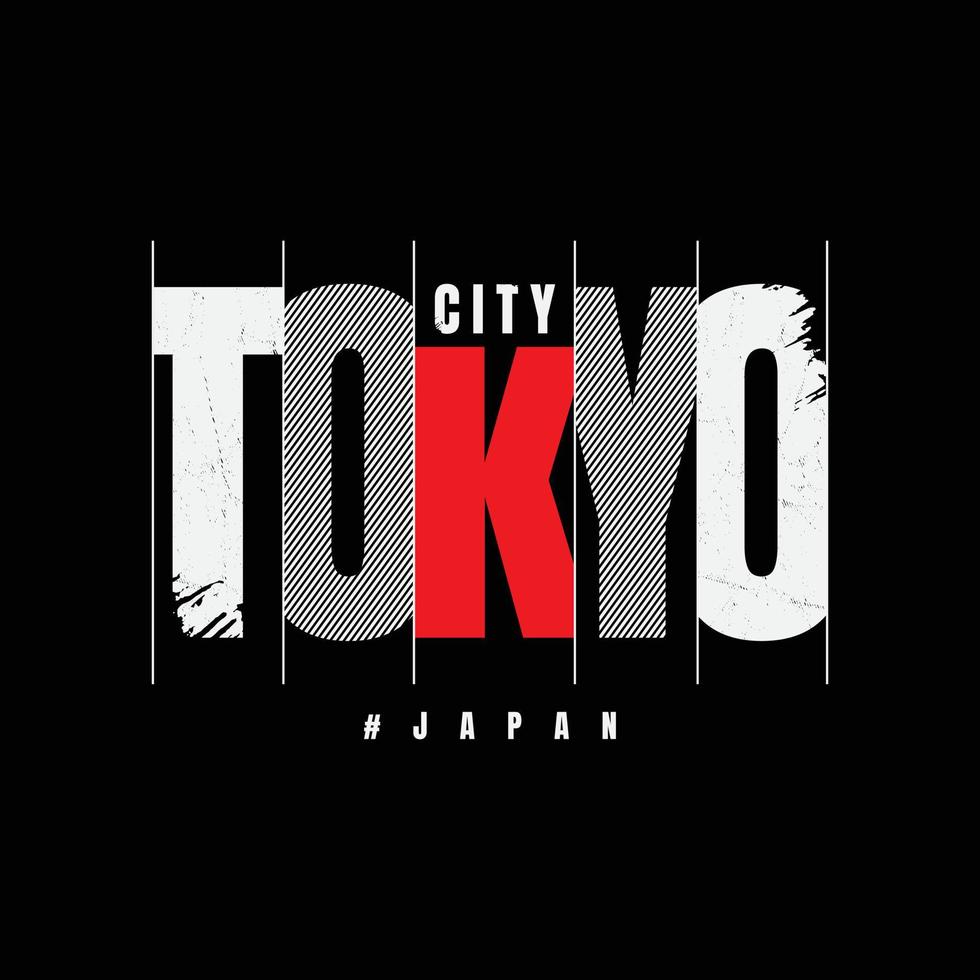 Tokio Grafik-T-Shirt und Bekleidungsdesign vektor
